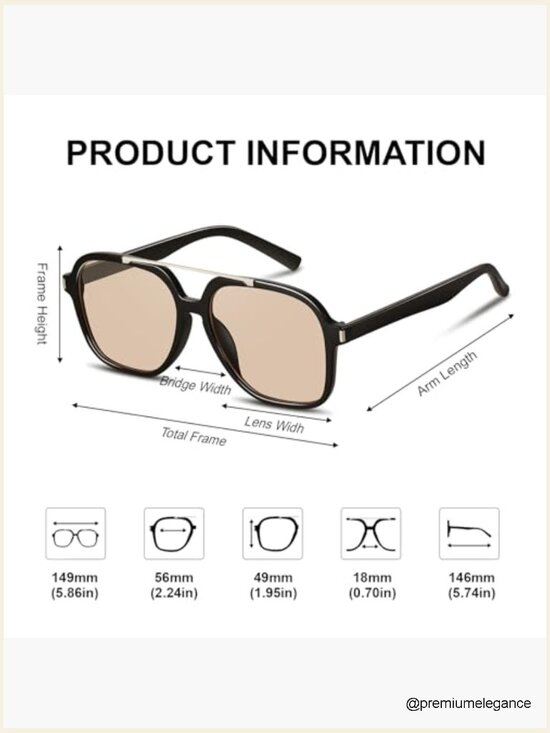 Retro Square Aviator Sunglasses Women Men UV Protection Vintage Shades main image 5